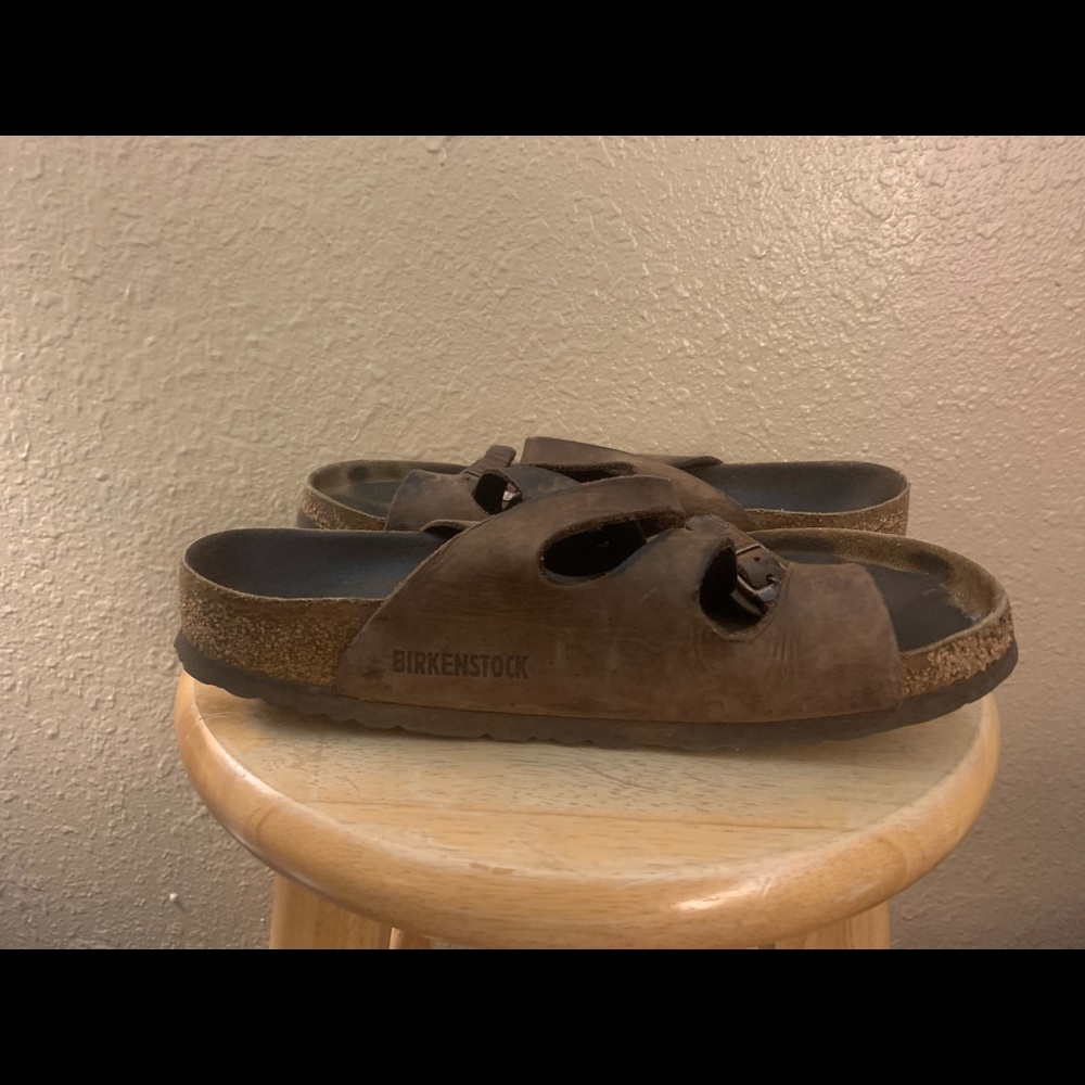 Birkenstock Florida Brown Leather Sandals - Gem